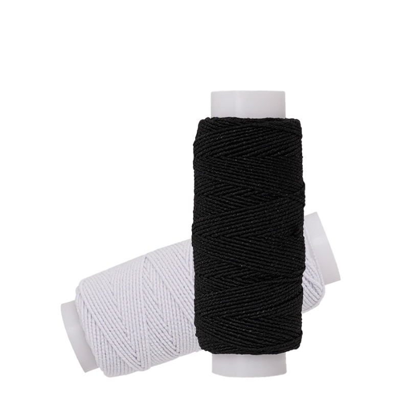 Waxed Thread Linen - 20 m Siyah Beyaz Elastik Iplik