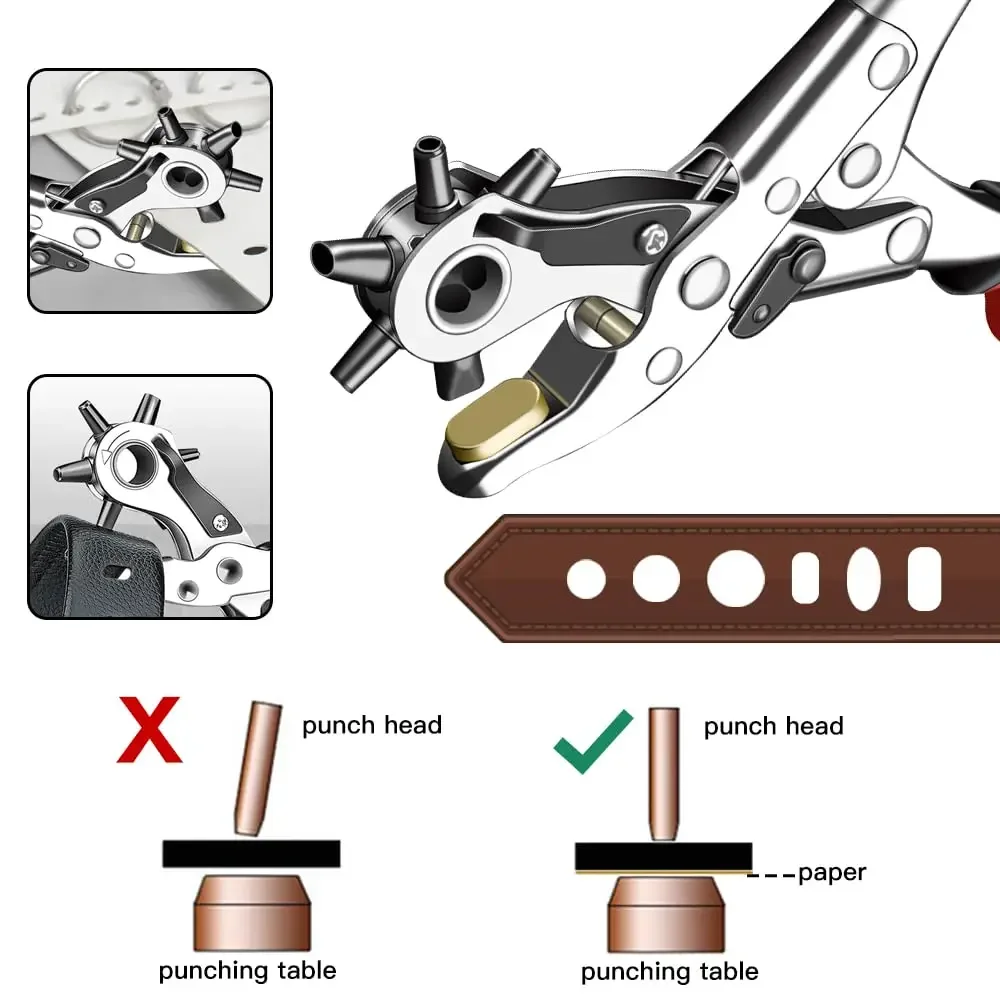 6 Boyutlu Döner Deri Delgeç -  - Leather Punch Revolving incelemesi ve fiyatı