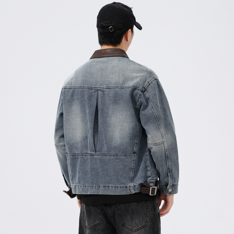 Standı Deri Yaka Denim Ceket E - Leather Work Jacket incelemesi ve fiyatı