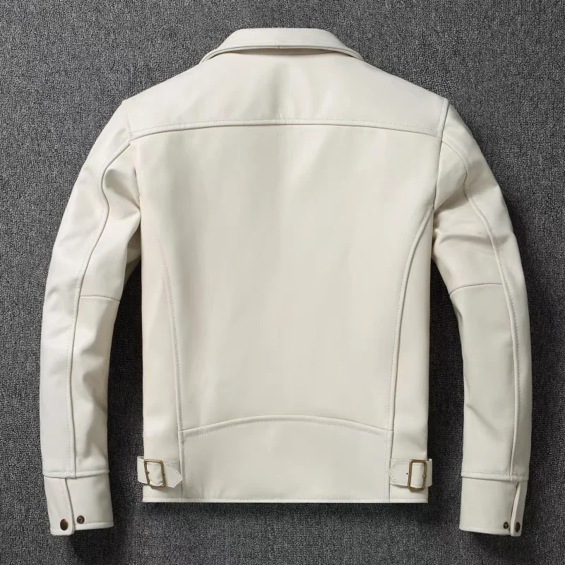 Erkek hakiki deri ceket beyaz  - Leather Work Jacket incelemesi ve fiyatı