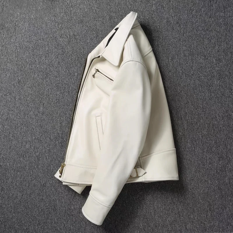 Erkek hakiki deri ceket beyaz  - Leather Work Jacket incelemesi ve fiyatı