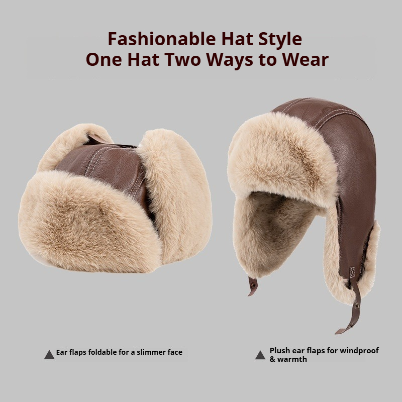 Erkekler için Kışlık Sıcak PU  - Leather Work Hat incelemesi ve fiyatı