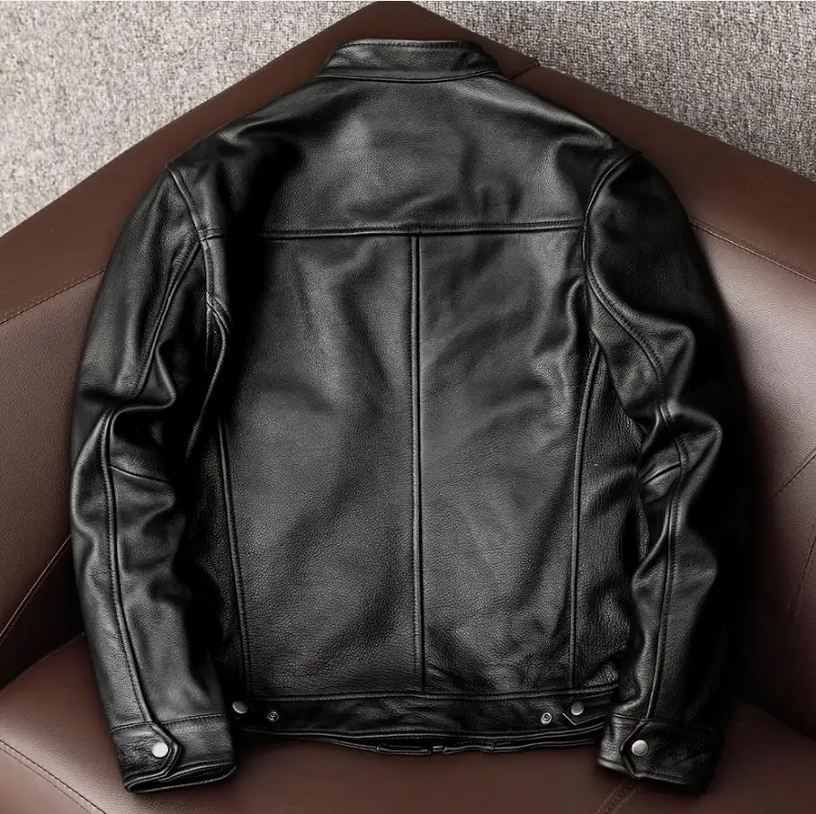 Wholesales.100 % gerçek inek d - Leather Work Jacket incelemesi ve fiyatı