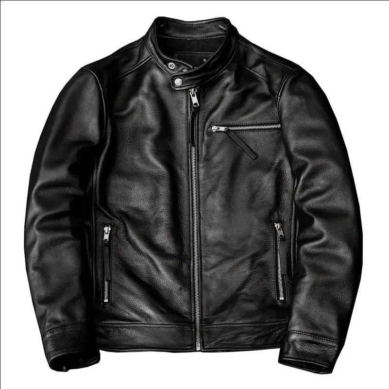 Wholesales.100 % gerçek inek d - Leather Work Jacket incelemesi ve fiyatı